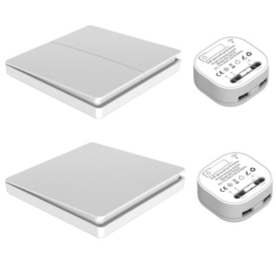 Funkschalter System batterielos KINETIC,Funk-Wand-schalter & Funk-Empfänger 230V