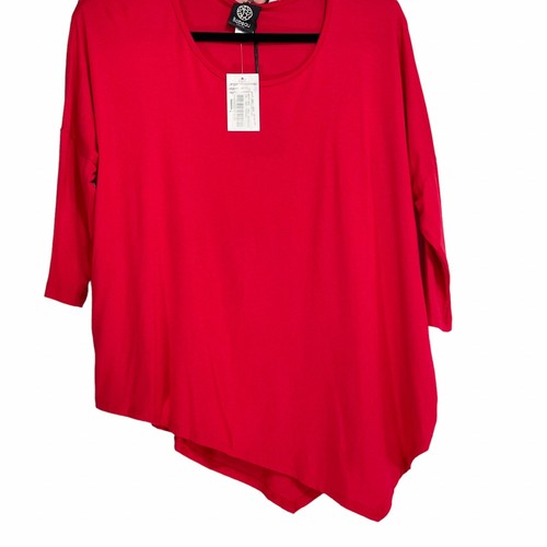 Bobeau Top Womens Petite XL XLP Red Blouse & Floral Infinity Scarf NWT - Picture 4 of 12