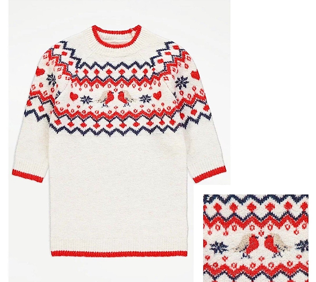 Fairisle Christmas Next Christmas Jumper Dress Girls George