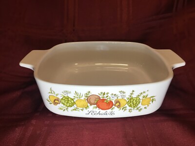 Corning Ware, Rare, Vintage, 1 Quart,Spice of Life, L'Echalote w/plastic lid