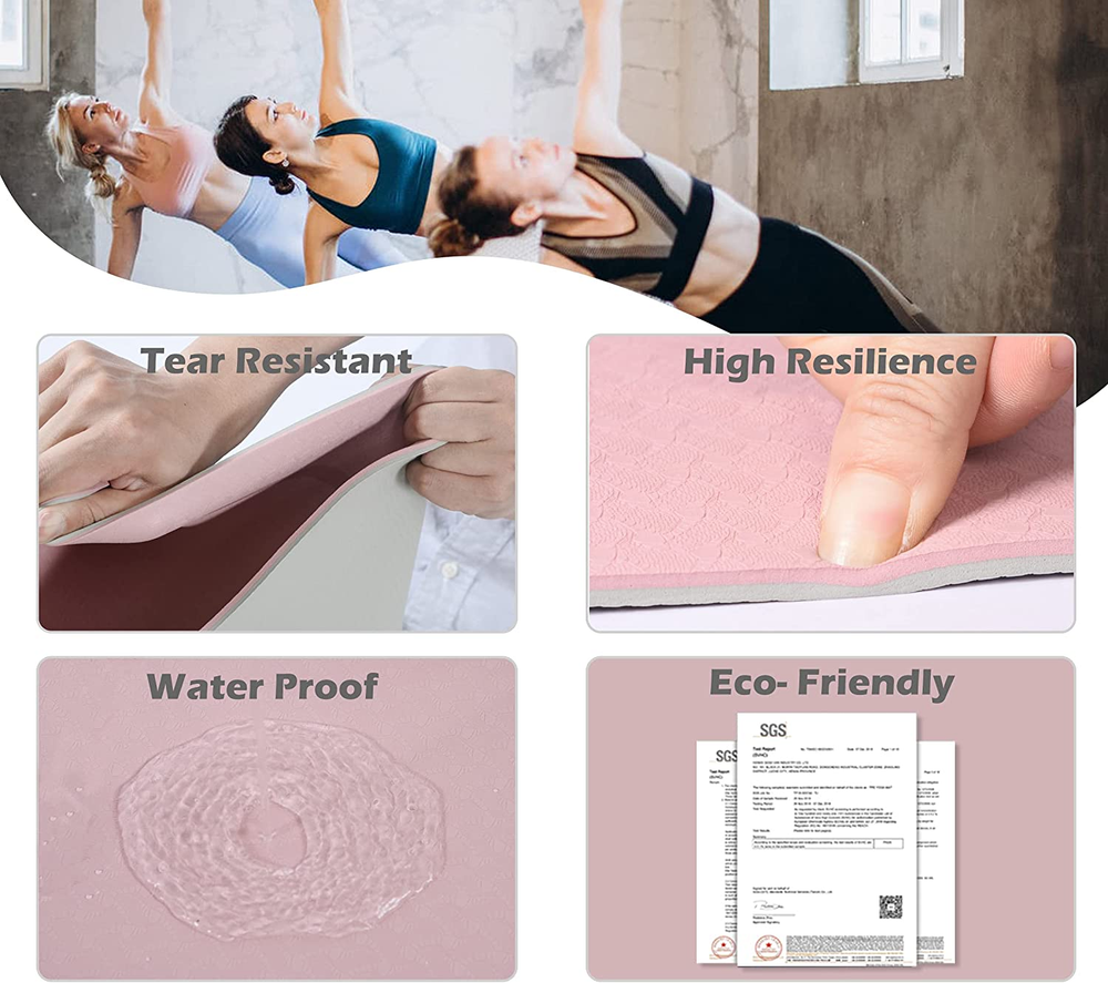 Non-Slip Eco-Friendly 1/4" Thick Anti-Tear Yoga & Pilates Mat