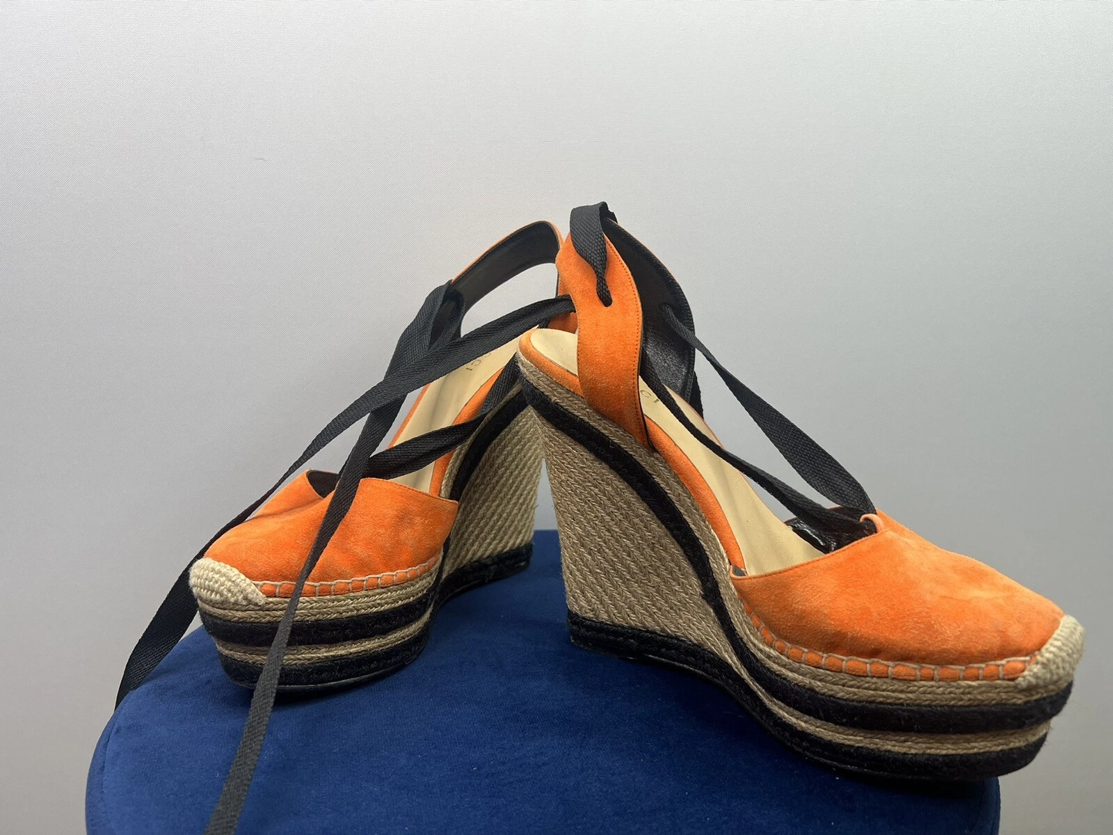 Escarpins Gucci chaussures été orange taille 39 avec rubans