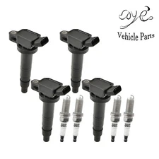 4pcs Ignition Coil and Spark Plug For 2005-2020 Toyota Tacoma 2.7L 90919-A2001