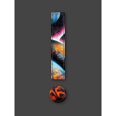 Symbol! Exclamation Mark Point Bright Planets Graffiti XL Wandbild Leinwandbild