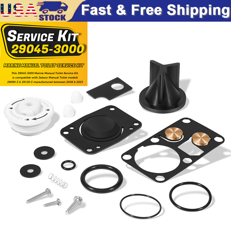 Replacement for Jabsco Manual Toilet Service Kit 2008-2023 Jabsco 29045-3000