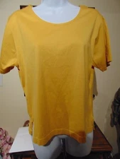 Holt Renfrew Women's top Yellow Double Mercerized Cotton  Medium