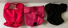 Lot 3 Wegreeco Dog Diapers MEDIUM Pink Black Solid Washable Reusable Puppy