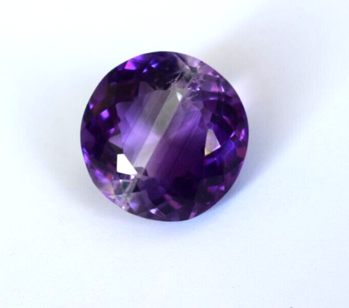 Natural Beautiful Unique Amethyst Certified Loose Gemstone 12.75 Ct Round Shape. - Afbeelding 1 van 9