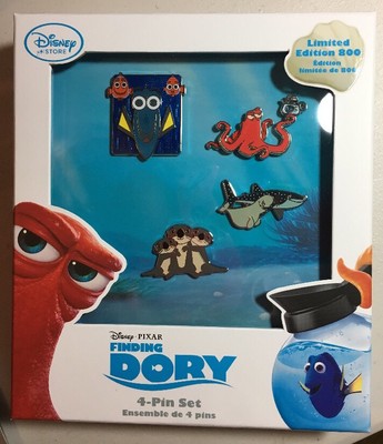Disney Finding Dory Limited Edition Pin Set/4 Pins New in Box! Retired VHTF