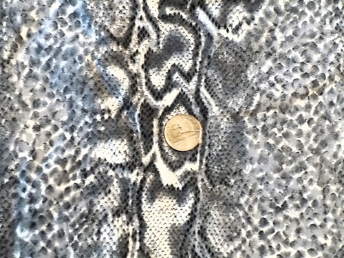 Knit Fabric with Four-Way Stretch Black Gray White Snake Skin Look 1.8 Yards - Picture 3 of 3