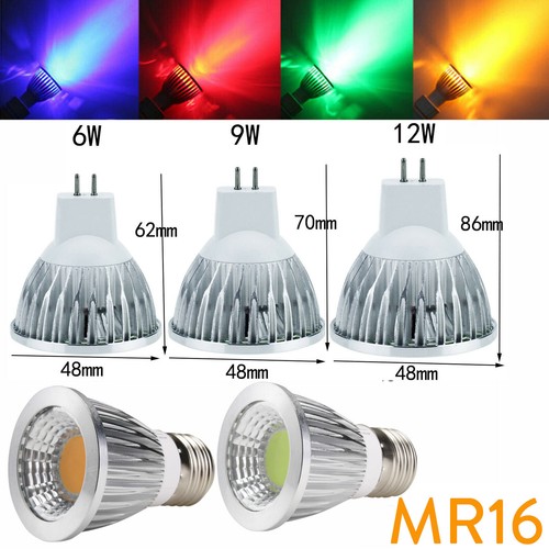 E27 MR16 DC 24V GU10 E14 E12 COB LED Spotlights Bulb Dimmable 12W 9W 7W Lamp LD - Picture 17 of 18