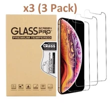 3X Tempered Glass Screen Protector For iPhone 17 16 15 14 13 12 11 Pro Max XS XR