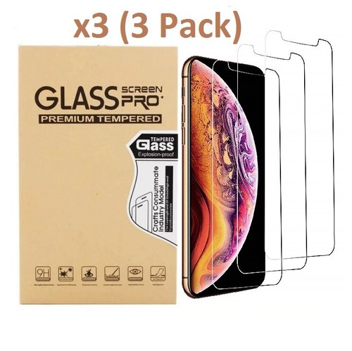 3X Tempered Glass Screen Protector For iPhone 14 13 12 11 Pro Max X XS XR 8 7 6