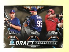 2019 Bowman Chrome Draft Progression SEISE / WINN / JUNG, RANGERS #DPR-TEX