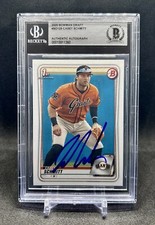 2020 1st Bowman Draft #BD129 Casey Schmitt RC BAS Signed Auto Giants 360