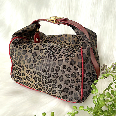 FENDI Vanity Handbag Leopard Vintage Purse | eBay