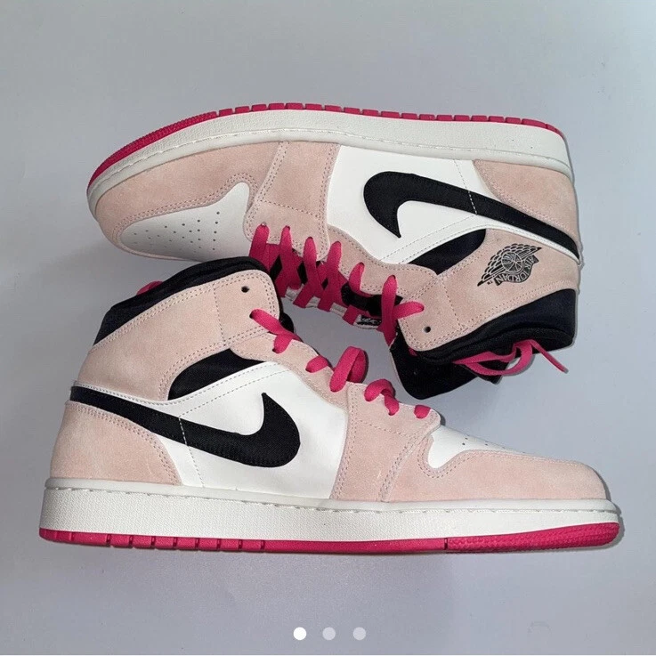 Air Jordan 1 Mid SE Hyper Pink Crimson Tint Trainers Size UK 11 eBay