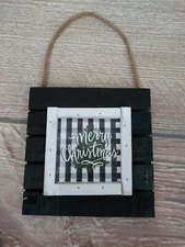 New! 'Merry Christmas Farmhouse Winter Holiday Wooden Pallet Sign Buffalo Check