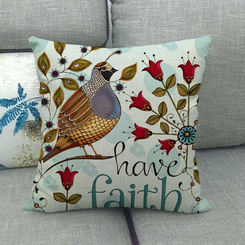 Spring Cojines Country Flower Birds Pillow Case Wild Duck Square Cushion Covers - Picture 28 of 68
