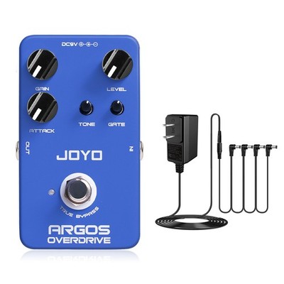 JOYO Overdrive Guitar Pedal High Gain Noise Gate True Bypass Pedal Power Adapter