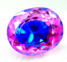 AAA  Natural Bi-Color Pitambari Sapphire 19.30 Ct Oval Cut Certified Gemstone