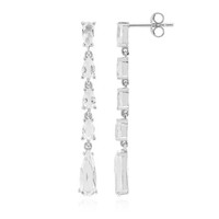 Cavill Silberohrringe Damen 925 Sterlingsilber WeißEr Topas 3,70Ct Tropfen