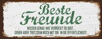 Holzschild 10X27 Cm Beste Freunde VerrüCkt Wissen Genau Deko Geschenk Holz Schil