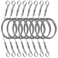 8PCS Adjustable Picture Hanging Wire Kit Heavy Duty Picture Frame Mirror Hang...