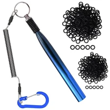 Fishing Wacky Rig Tool with 210 Silicone O Rings for 3"-7" Worms