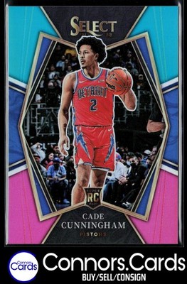 Cade Cunningham Rookie 2021-22 Panini Select #116 Teal White Pink Prizm /49