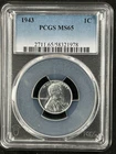 1943  1C  Lincoln Wheat One Cent  PCGS MS65  58321978