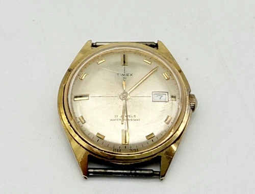 Vintage TIMEX 21 Jewel 6544 7570A Automatic Watch For Parts or Repair AS-IS