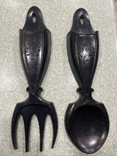 Sexton Aluminum Large Fork and Spoon Mid Century Modern Metal Wall Decor 1969