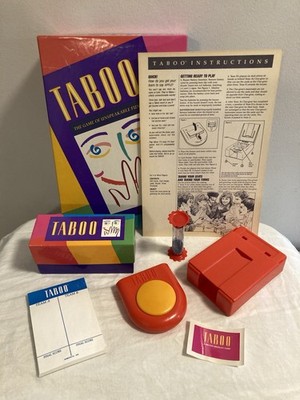 Vintage Taboo The Game of Unspeakable Family Fun Milton Bradley 1989, Complete