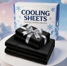 Bamboo Fibre Bed Sheet Set Deep Pocket Cooling Soft Wrinkle Free Sheets