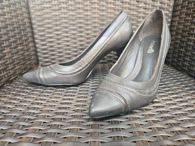 (L033 964)   Minelli - Pumps Leder anthrazitgrau - spitze Spitze - Größe 36