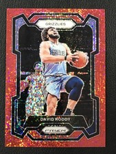2023-24 Panini Prizm #267 David Roddy Prizms Red Sparkle Memphis Grizzlies