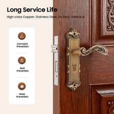 Bronze Door Lock - Left and Right Universal H...