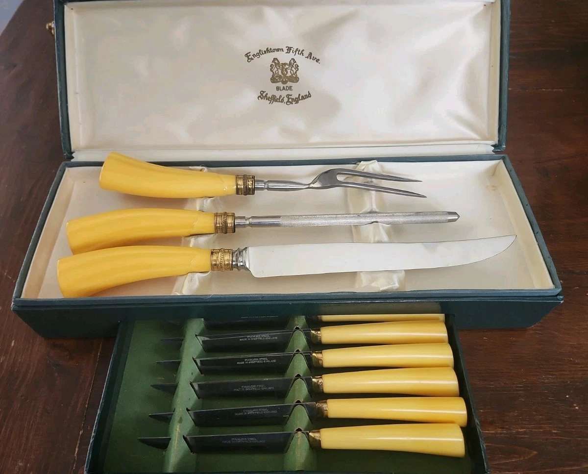 ナイフセット 30点　ヴィンテージ Carving Set In Collectible Vintage Factory Manufactured Fixed