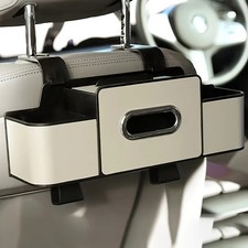 3-in-1 Car Backseat Organizer Car Seat Back Storage Tissue Box with Cup Holder