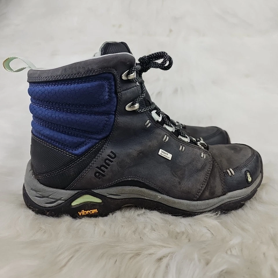 Botas femininas AHNU F19615K impermeável cinza azul caminhada ao ar livre tamanho EUA 8 EUR 39 - Imagem 2 de 4