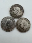 Coin set 3 Canada Dollar 1945 1947 1948  King George VI Canoe Design