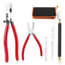 JIOUXIP Glass Cutter Kit, Upgrade Glass Running Breaking Pliers, 2-20MM Glass...