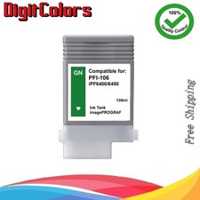 PFI-106 Green Ink Tank Fit Canon ImagePrograf 6400s 6400 6450 Printer