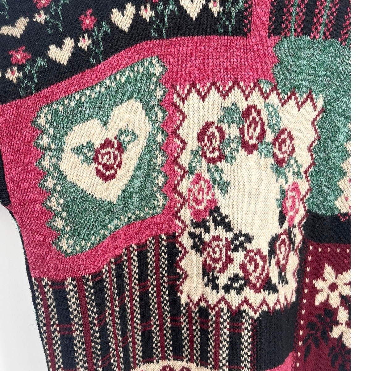 Dana Scott Fall Collection Patchwork Vintage Knit… - image 3