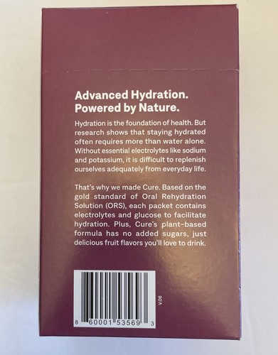 Cure Hydration Electrolyte Drink Mix Berry Pomegranate 8 Pckts - Bild 3 von 5