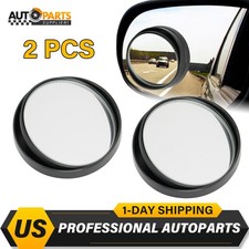 2pcs Round Blind Spot Mirrors Hd Glass Convex 360 Side Rear View Mirror For Car