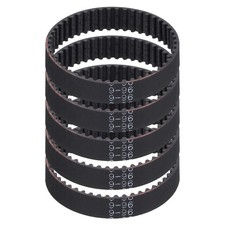 96mm GT-2 Timing Belt, 5pcs 6mm Width 2mm Pitch 3D Printing Closed Loop, Black