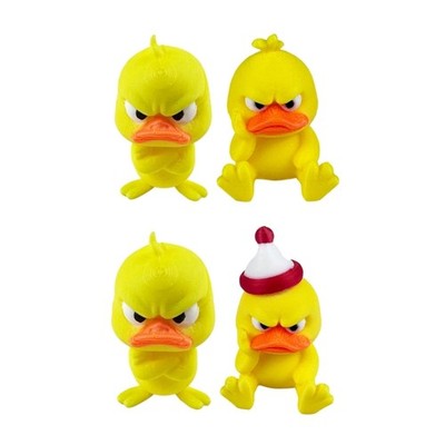 2pcs 3D Printed Angry Duck Figurine Home Decoration Gift For Children