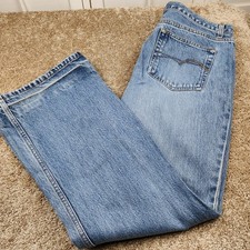 VTG American Eagle Outfitters Womens Blue Wash Denim Jeans Straight Leg Size 14